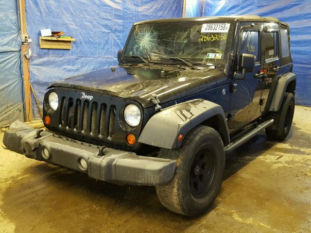 1J4GA39167L155826 - 2007 JEEP WRANGLER X BLACK photo 2