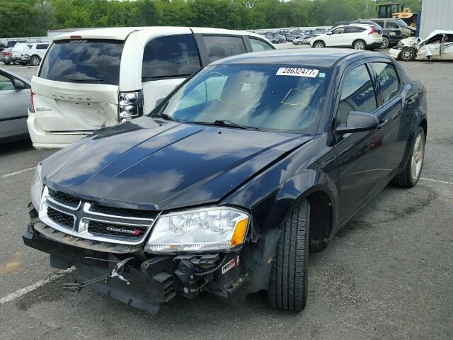 1C3CDZAB5DN518303 - 2013 DODGE AVENGER SE BLACK photo 2