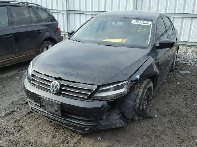 3VW167AJ4HM349199 - 2017 VOLKSWAGEN JETTA S BLACK photo 2