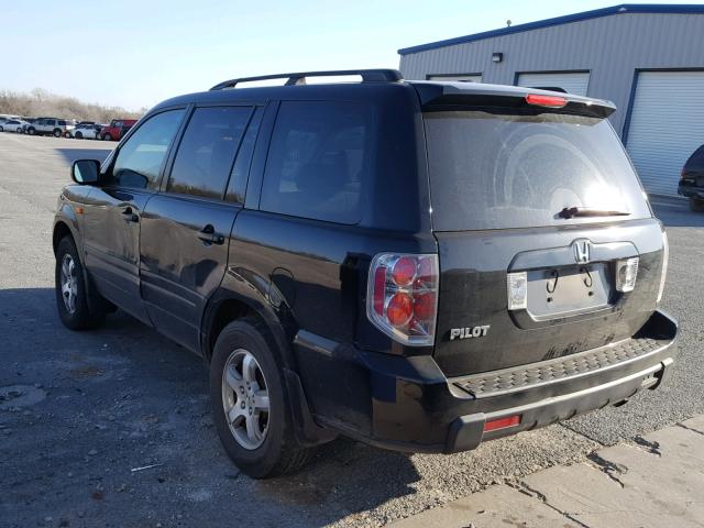 5FNYF28348B020020 - 2008 HONDA PILOT SE BLACK photo 3