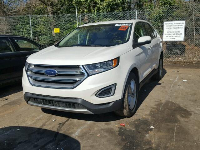 2FMPK3J91GBC29797 - 2016 FORD EDGE SEL WHITE photo 2