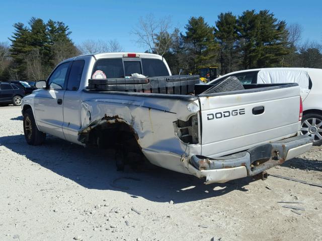 1B7GL32X82S533478 - 2002 DODGE DAKOTA SPO SILVER photo 3