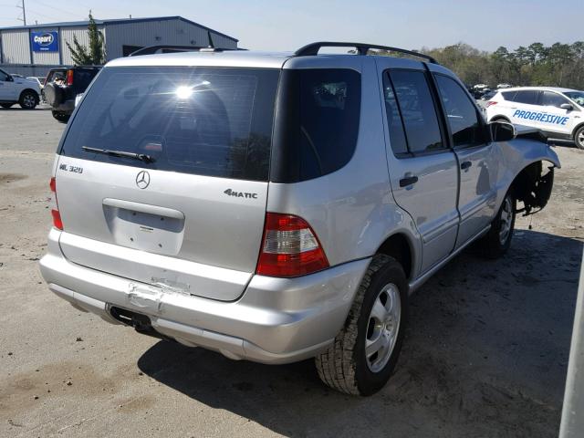 4JGAB54E72A364989 - 2002 MERCEDES-BENZ ML 320 SILVER photo 4