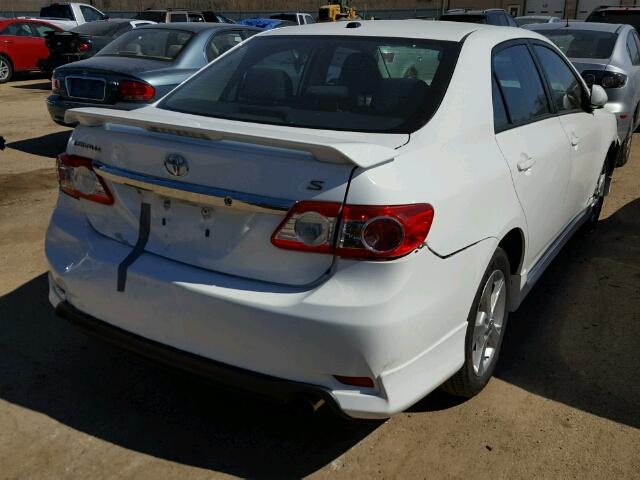 2T1BU4EE7BC661364 - 2011 TOYOTA COROLLA BA WHITE photo 4