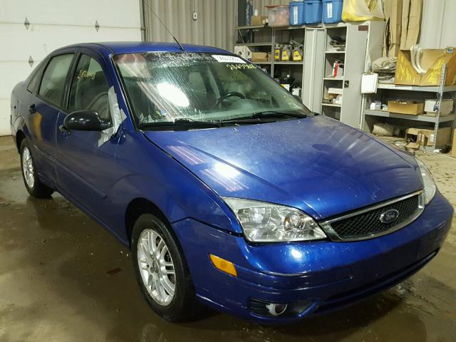 1FAHP34N26W176632 - 2006 FORD FOCUS ZX4 BLUE photo 1