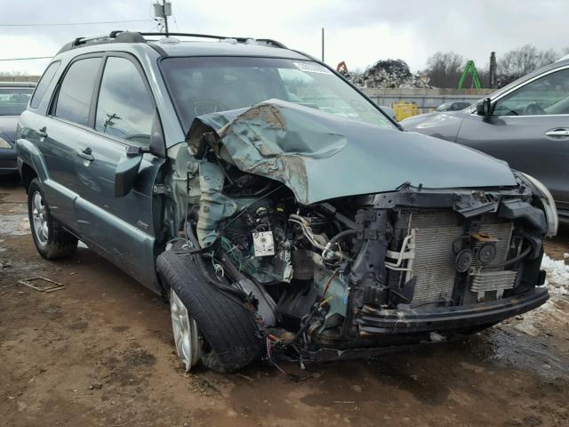 KNDJE723677347680 - 2007 KIA SPORTAGE E GREEN photo 1