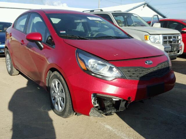 KNADM4A39E6420248 - 2014 KIA RIO LX RED photo 1