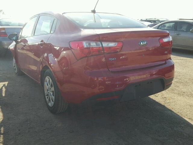 KNADM4A39E6420248 - 2014 KIA RIO LX Կարմիր լուսանկար 3