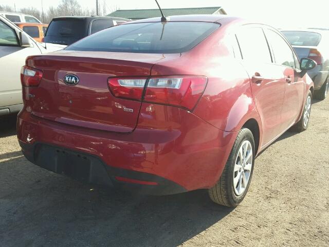 KNADM4A39E6420248 - 2014 KIA RIO LX Կարմիր լուսանկար 4