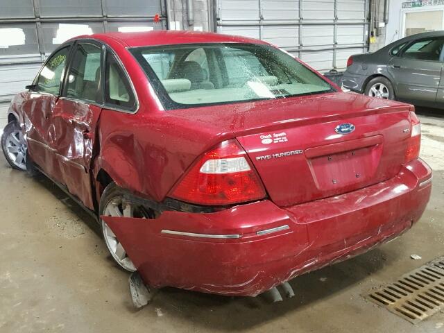 1FAFP24125G138163 - 2005 FORD FIVE HUNDR RED photo 3