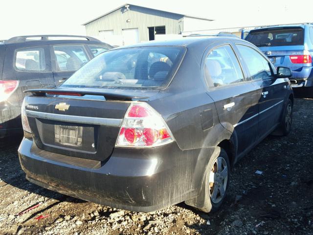 KL1TD56617B081722 - 2007 CHEVROLET AVEO BASE BLACK photo 4