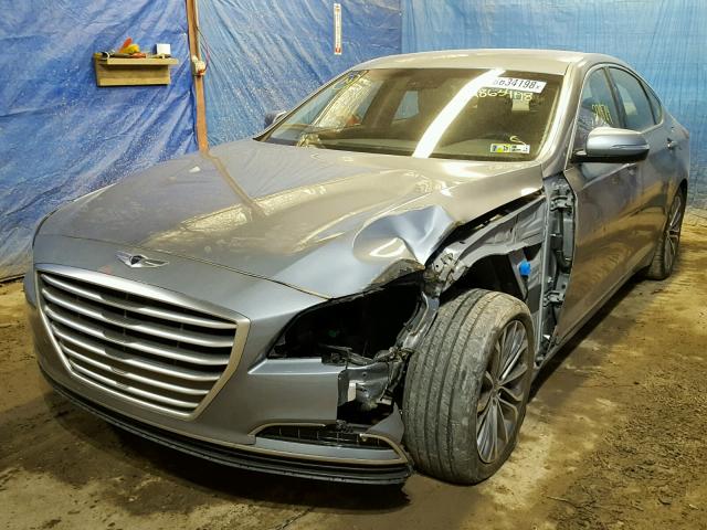 KMHGN4JE4FU062242 - 2015 HYUNDAI GENESIS 3. SILVER photo 2