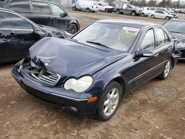 WDBRF61J61F080630 - 2001 MERCEDES-BENZ C 240 BLUE photo 2