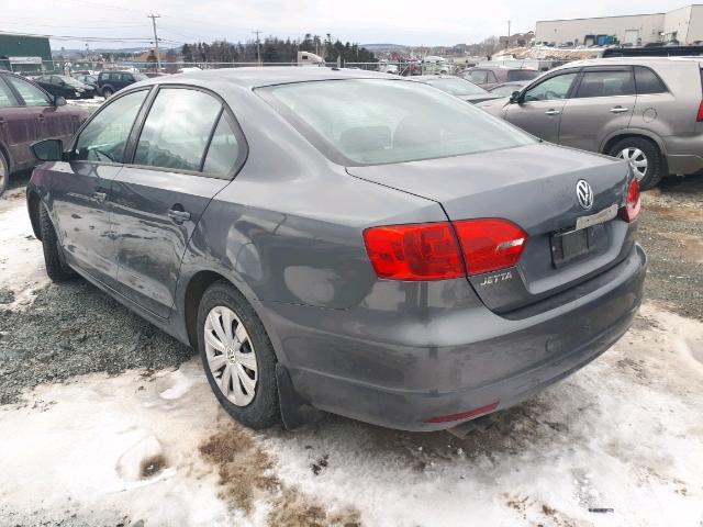 3VW1K7AJ6DM268095 - 2013 VOLKSWAGEN JETTA BASE 灰色 照片 3