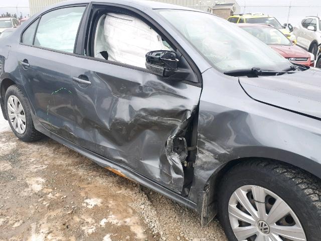 3VW1K7AJ6DM268095 - 2013 VOLKSWAGEN JETTA BASE 灰色 照片 9