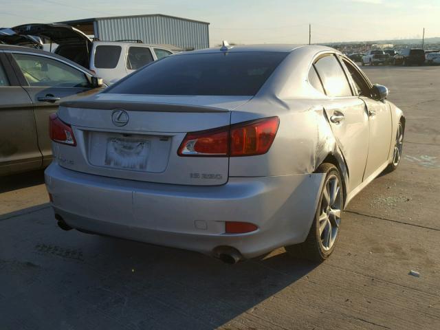 JTHBK262292088105 - 2009 LEXUS IS 250 SILVER photo 4