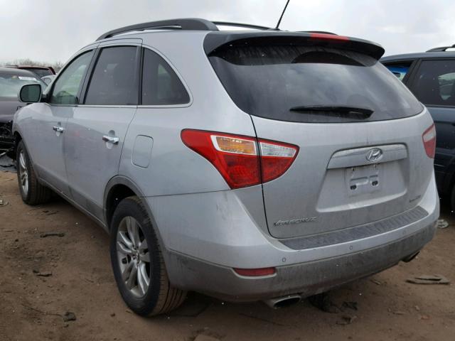 KM8NUDCC2CU185104 - 2012 HYUNDAI VERACRUZ G SILVER photo 3