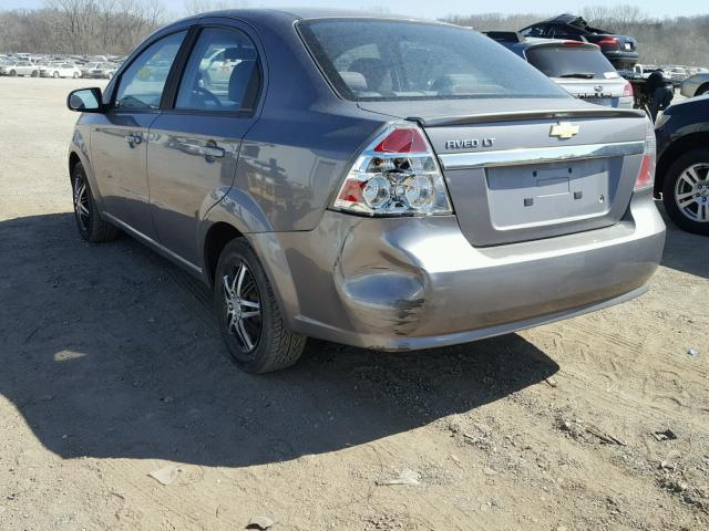 KL1TD5DE3AB089192 - 2010 CHEVROLET AVEO LS GRAY photo 3