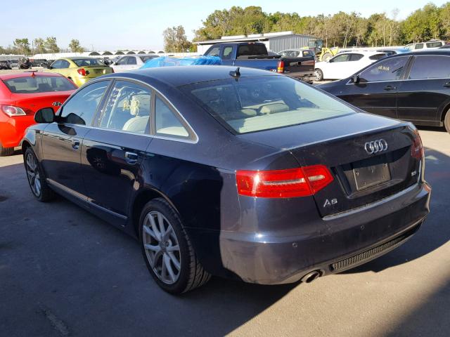 WAUEKAFB8BN060433 - 2011 AUDI A6 PREMIUM BLUE photo 3