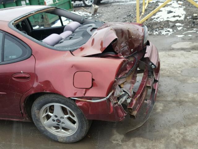 1G2WK52J53F164728 - 2003 PONTIAC GRAND PRIX MAROON photo 9