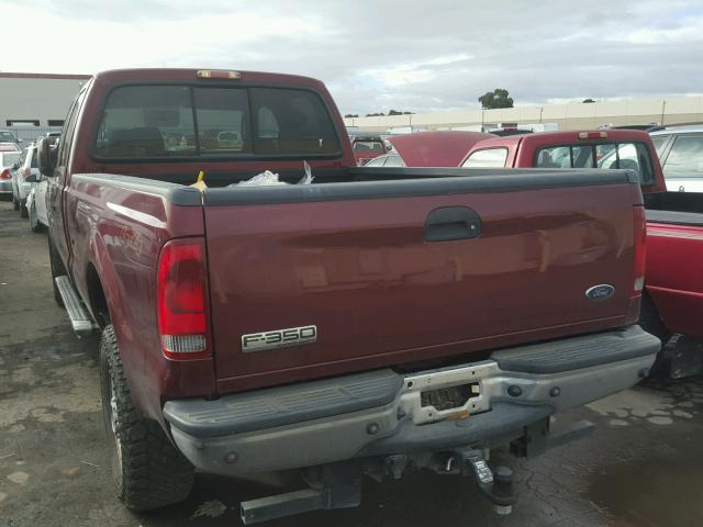 1FTWW31P86ED74597 - 2006 FORD F350 SRW S MAROON photo 3