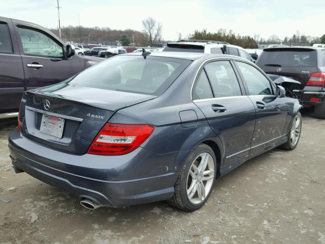 WDDGF8AB9DA759537 - 2013 MERCEDES-BENZ C 300 4MAT GRAY photo 4