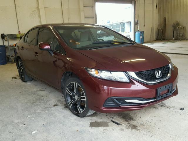 19XFB2F55DE080167 - 2013 HONDA CIVIC LX BURGUNDY photo 1