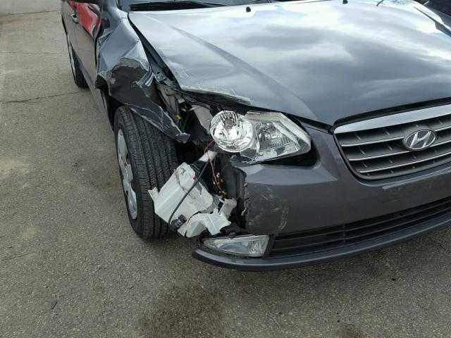 KMHDU46D57U268905 - 2007 HYUNDAI ELANTRA GL GRAY photo 9