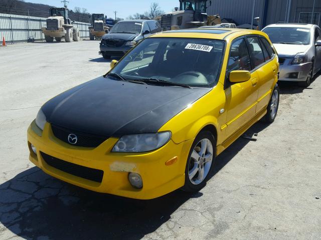 JM1BJ245X31200163 - 2003 MAZDA PROTEGE PR YELLOW photo 2