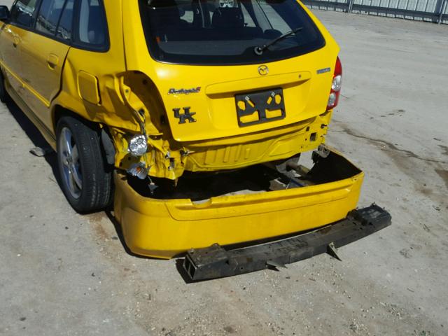 JM1BJ245X31200163 - 2003 MAZDA PROTEGE PR YELLOW photo 9