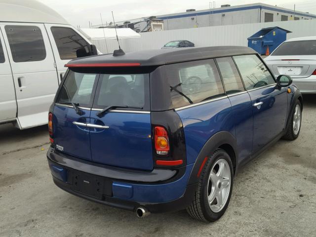 WMWML33518TN67164 - 2008 MINI COOPER CLU BLUE photo 4