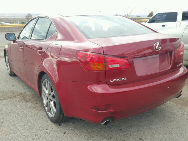 JTHBE262465003928 - 2006 LEXUS IS 350 MAROON photo 3