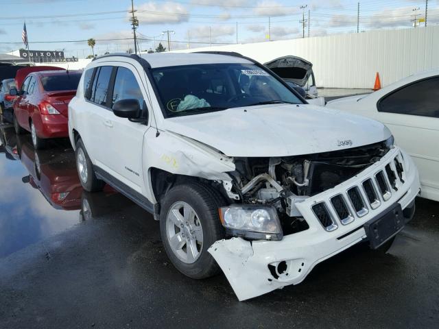 1C4NJCBA2ED882489 - 2014 JEEP COMPASS SP WHITE photo 1