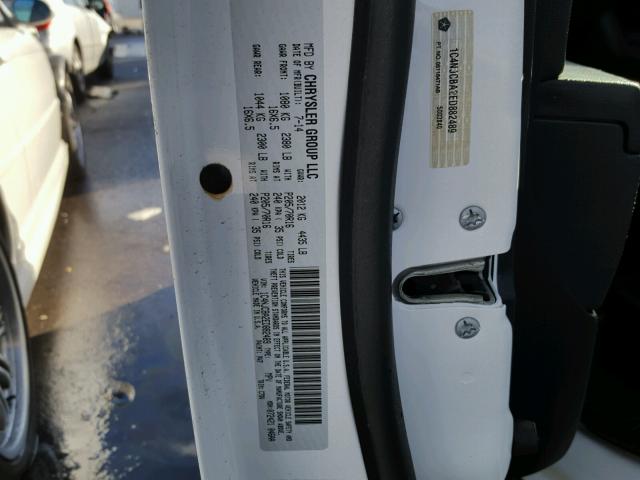 1C4NJCBA2ED882489 - 2014 JEEP COMPASS SP WHITE photo 10