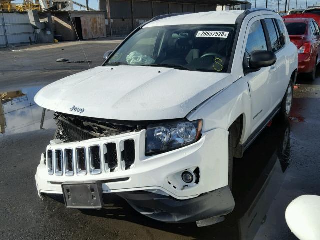 1C4NJCBA2ED882489 - 2014 JEEP COMPASS SP WHITE photo 2