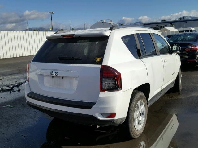 1C4NJCBA2ED882489 - 2014 JEEP COMPASS SP WHITE photo 4