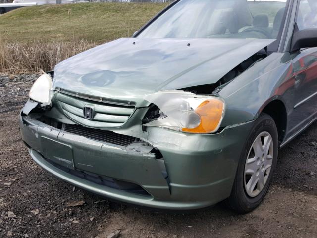 1HGES16583L011552 - 2003 HONDA CIVIC LX GREEN photo 9