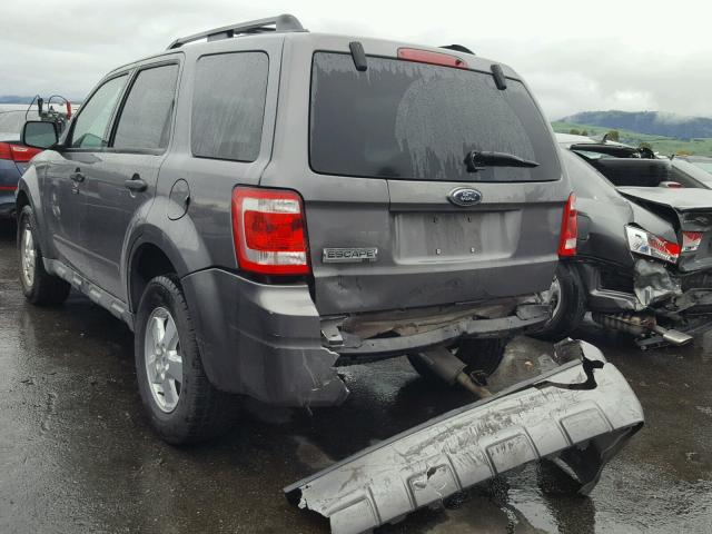 1FMCU03G19KB02186 - 2009 FORD ESCAPE XLT GRAY photo 3