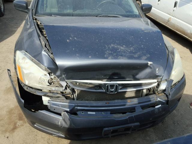 1HGCM56737A118116 - 2007 HONDA ACCORD EX BLUE photo 7