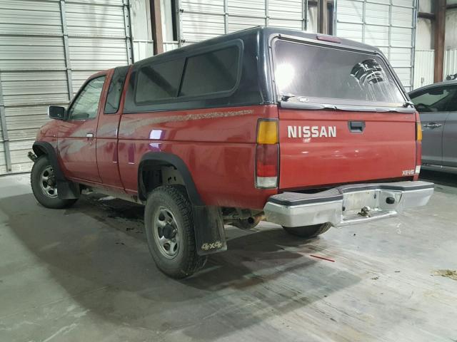 1N6HD16Y7SC401537 - 1995 NISSAN TRUCK KING RED photo 3