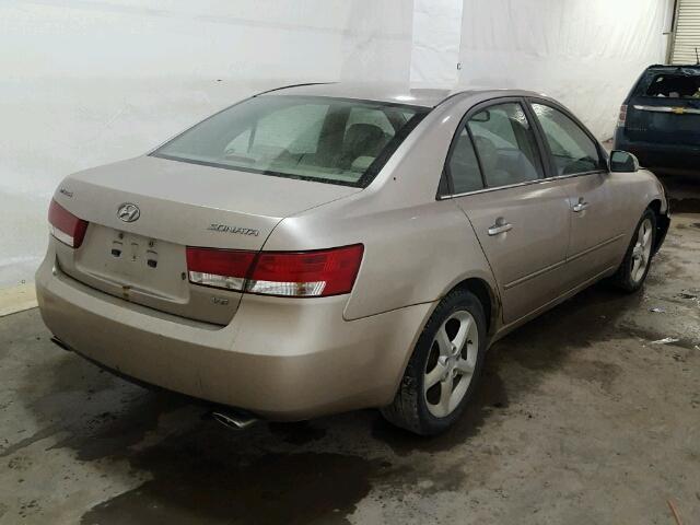 5NPEU46F96H074073 - 2006 HYUNDAI SONATA GLS TAN photo 4