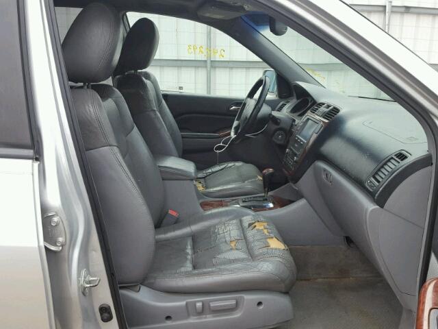 2HNYD18615H557079 - 2005 ACURA MDX TOURIN SILVER photo 5