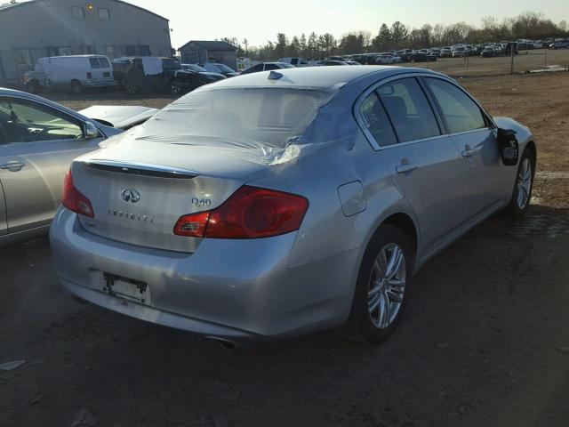 JN1CV6AR2FM521496 - 2015 INFINITI Q40 SILVER photo 4