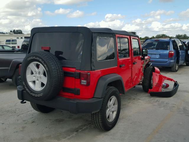 1C4BJWDG5HL655488 - 2017 JEEP WRANGLER U RED photo 4