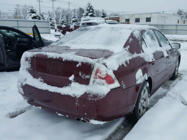 3FAHP07Z17R207290 - 2007 FORD FUSION SE MAROON photo 4