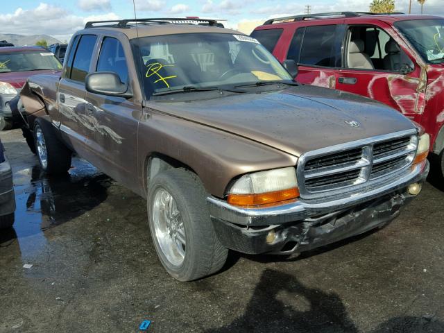 1B7GL2AN21S140195 - 2001 DODGE DAKOTA QUA BROWN photo 1