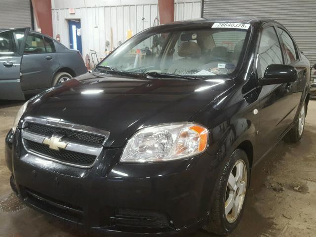 KL1TG56677B081747 - 2007 CHEVROLET AVEO LT BLACK photo 2