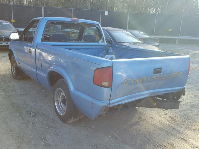 1GCCS1442VK149306 - 1997 CHEVROLET S TRUCK S1 BLUE photo 3