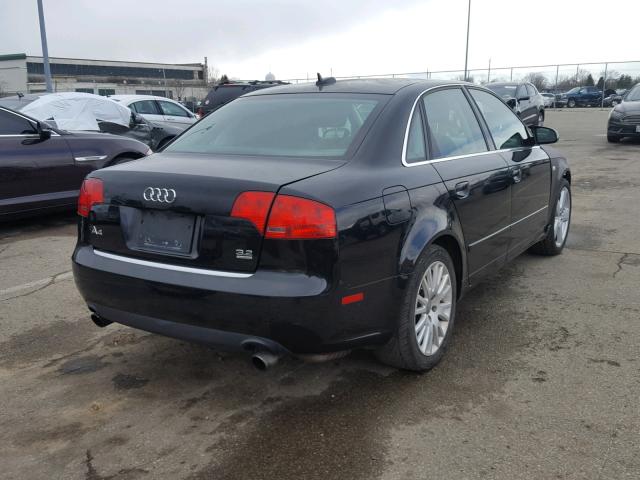 WAUDH78E66A102308 - 2006 AUDI A4 3.2 QUA BLACK photo 4