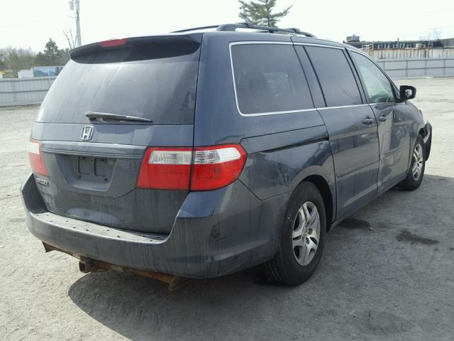 5FNRL38476B058995 - 2006 HONDA ODYSSEY EX BLUE photo 4